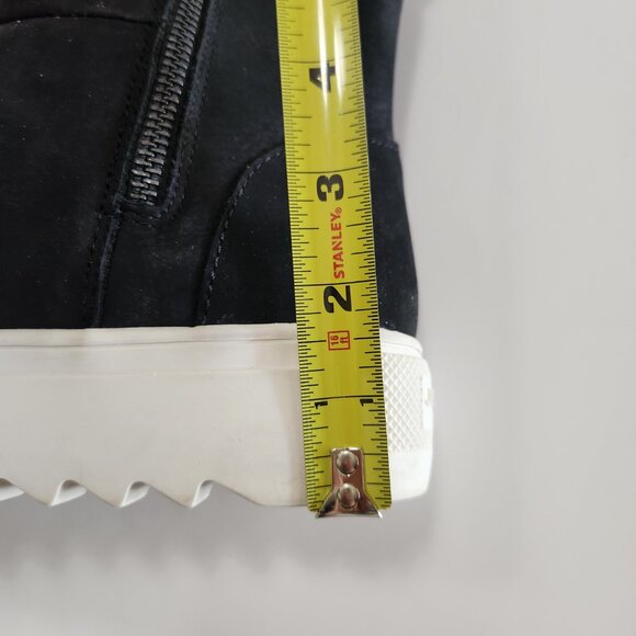 J/Slides NYC "Selene" Black Suede Faux Fur Waterproof Boots Size 7 - Picture 13 of 13